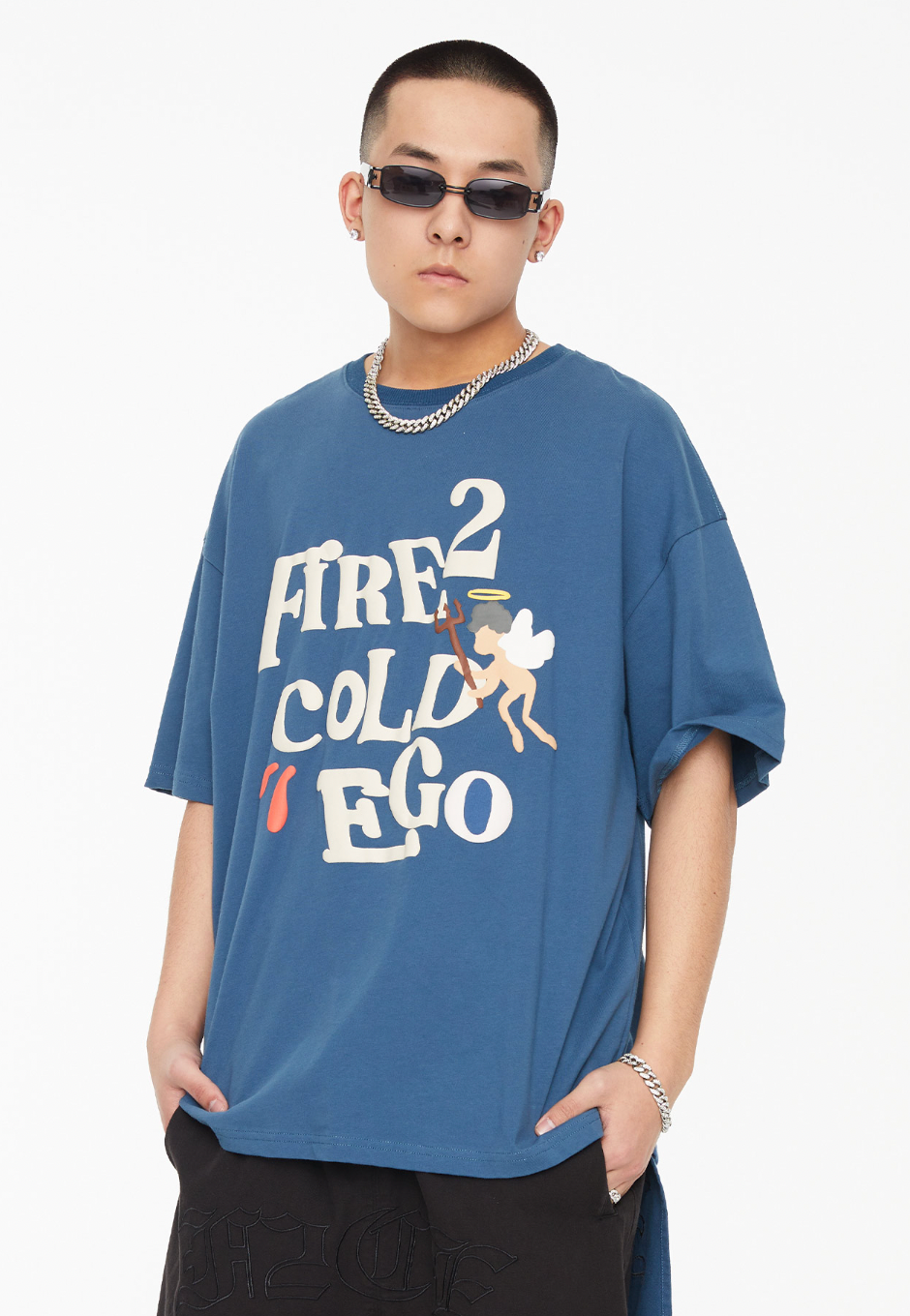 F2CE Foam Letters Printed Angel Tee