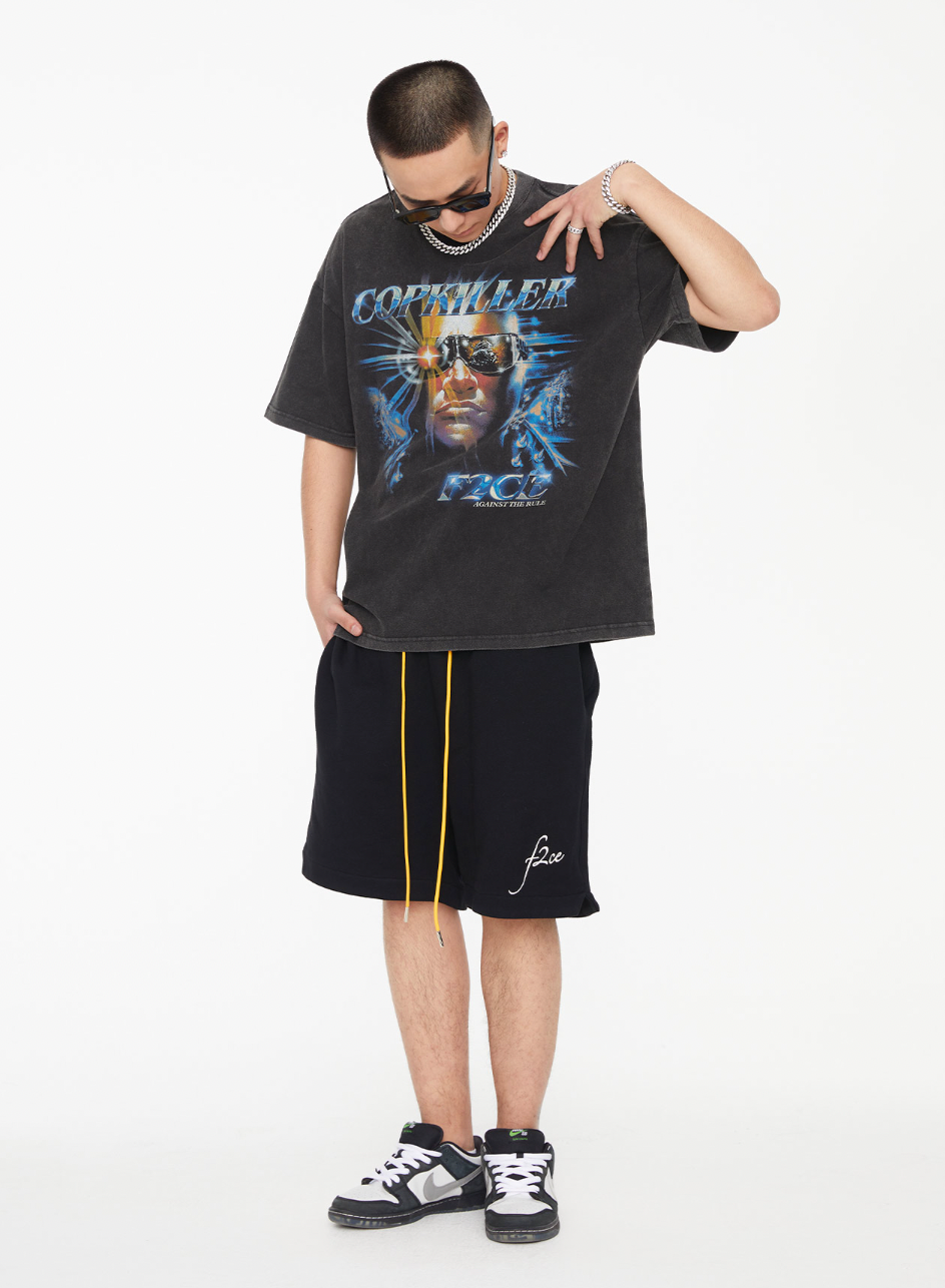 F2CE Vintage Print Washed Tee