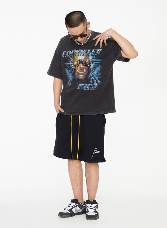 F2CE Vintage Print Washed Tee