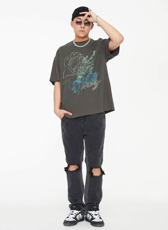 F2CE Peace Graffiti Vintage Print Tee