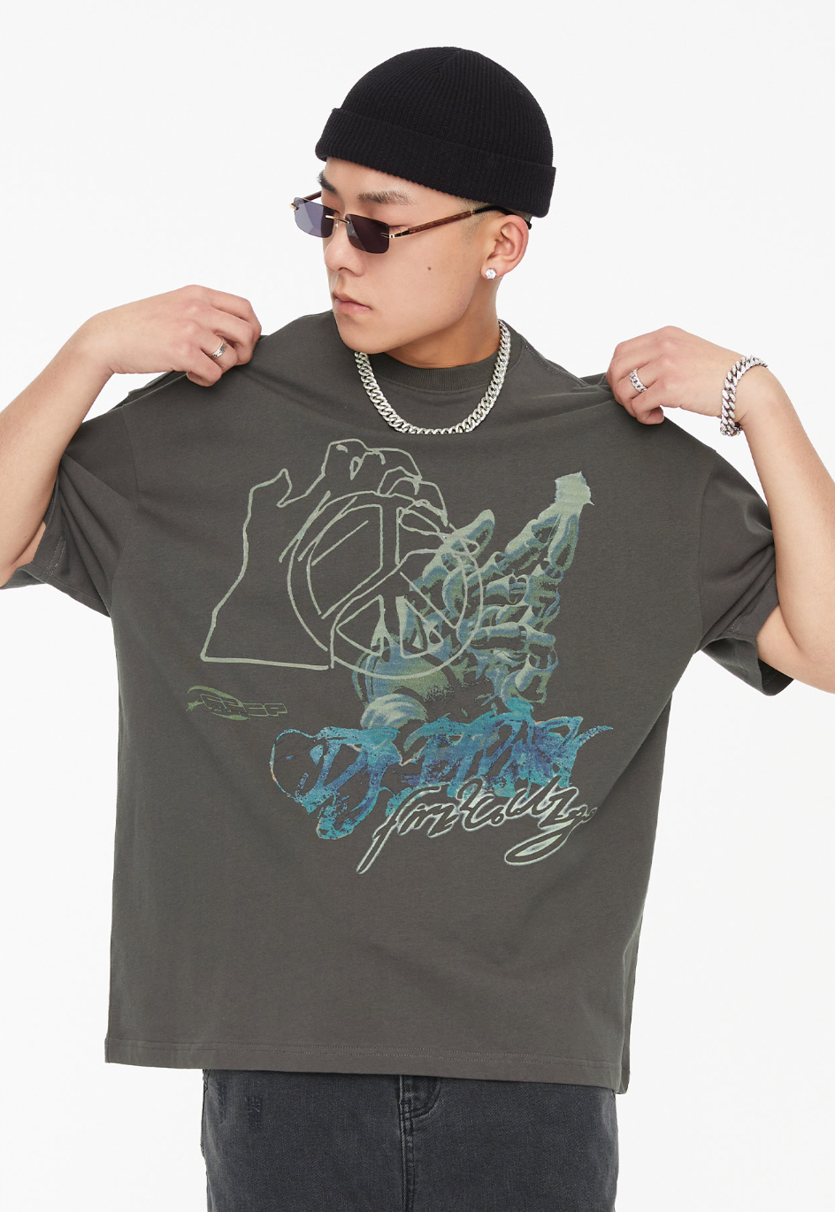 F2CE Peace Graffiti Vintage Print Tee