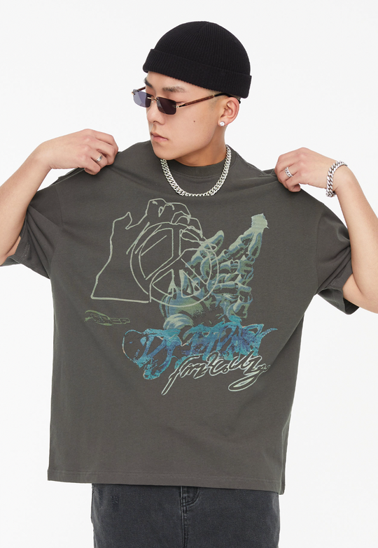 F2CE Peace Graffiti Vintage Print Tee