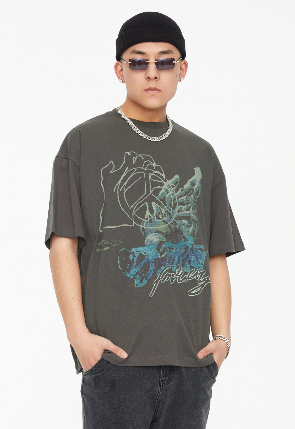 F2CE Peace Graffiti Vintage Print Tee