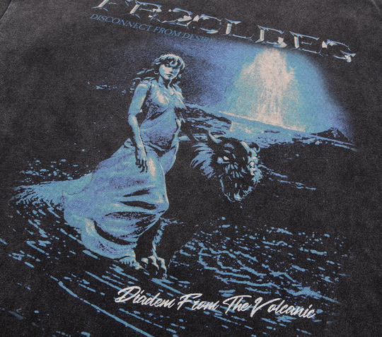 F2CE Old Retro Print Vintage washed Tee