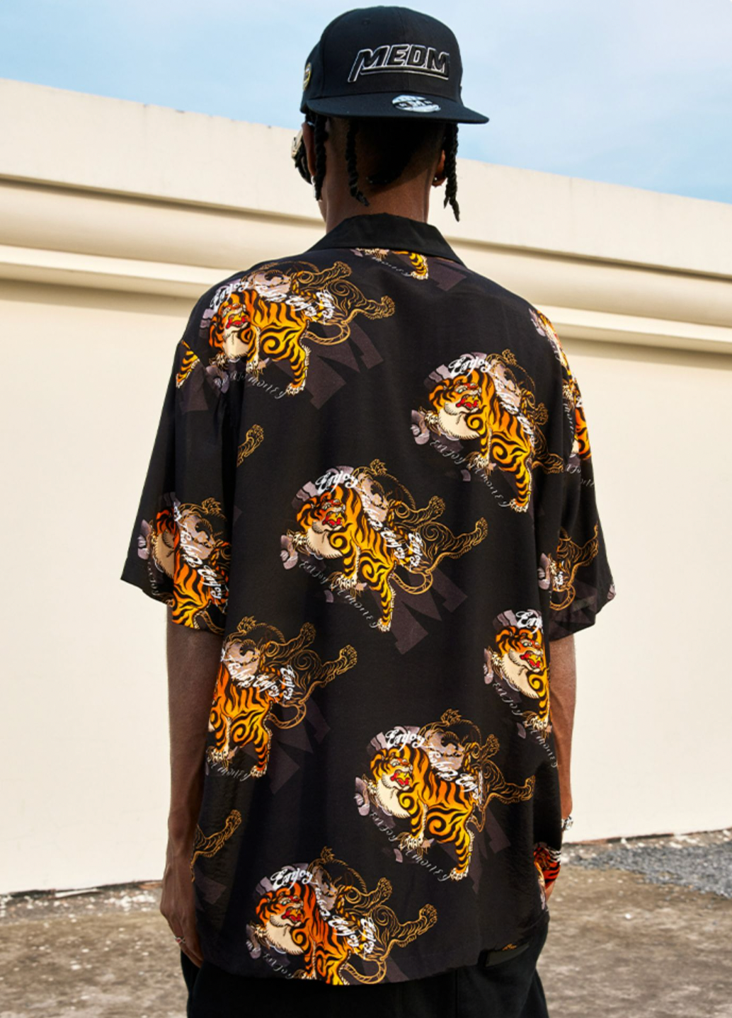 MEDM Tiger Full Printed Short Sleeved Hawaiian Shirt