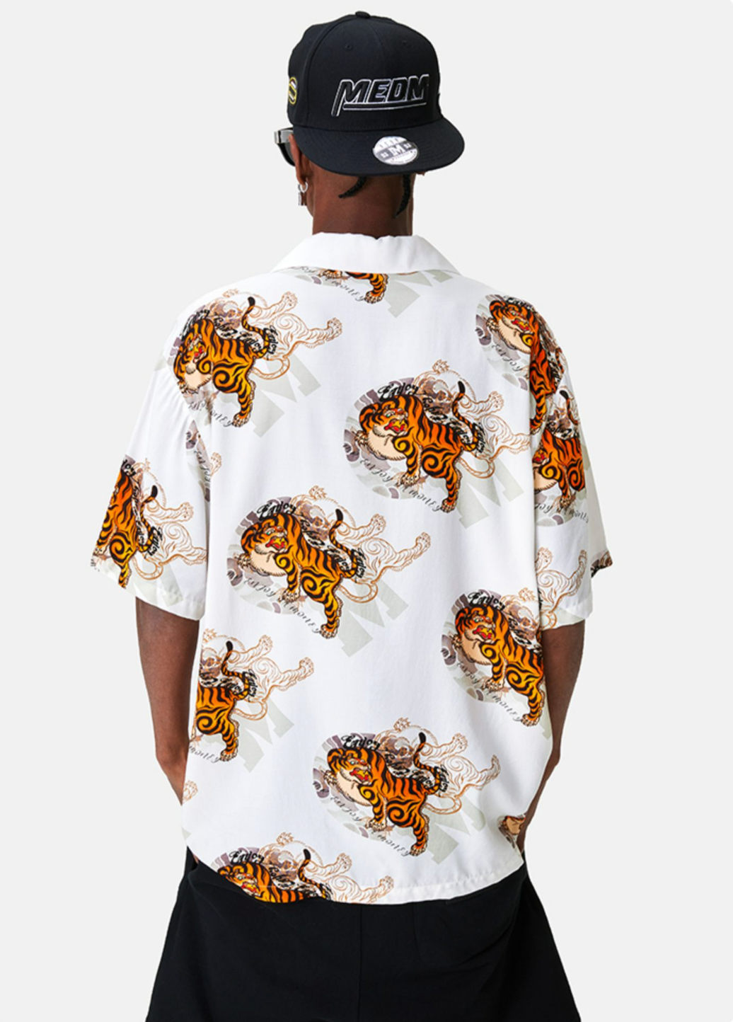 MEDM Tiger Full Printed Short Sleeved Hawaiian Shirt