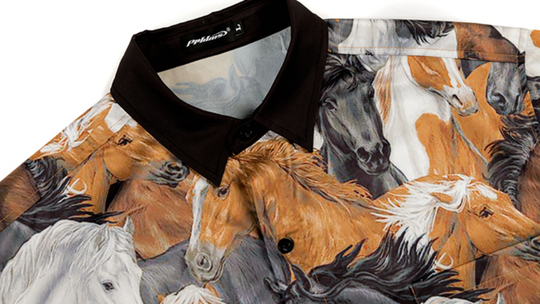 PRBLMS Fun Horse Galloping Short Sleeved Shirt