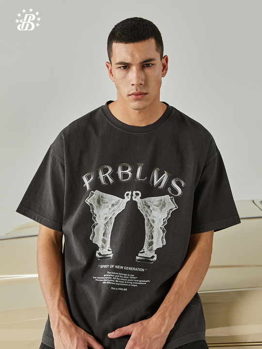 PRBLMS Phantom Flying Wings LOGO Printed Tee