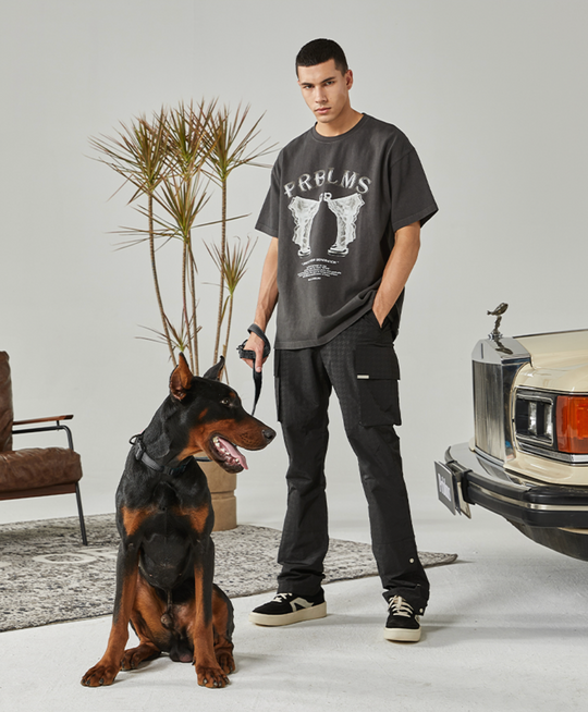 PRBLMS Phantom Flying Wings LOGO Printed Tee