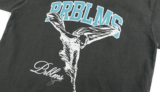 PRBLMS Flying Goddess LOGO Print Washed Tee