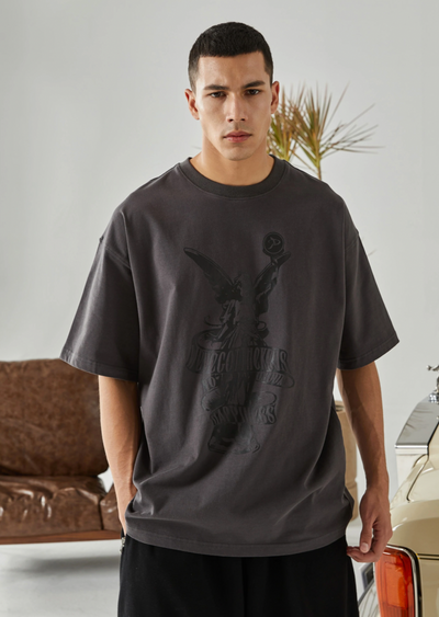 PRBLMS Art Statue Print Washed Tee