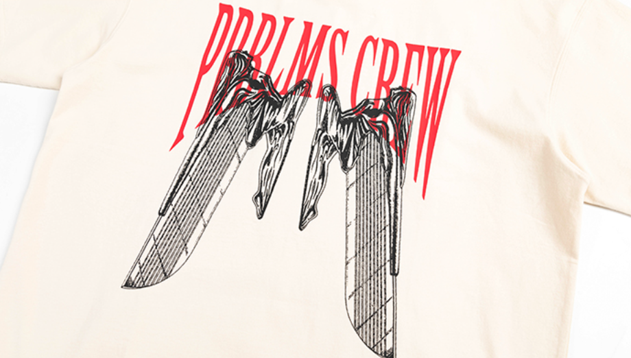 PRBLMS Gothic Double Wing LOGO Printed Tee