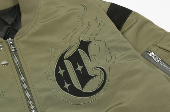 CashRules Skull Embroidery Air Force Pilot Jacket