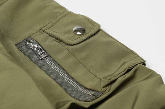 CashRules Skull Embroidery Air Force Pilot Jacket