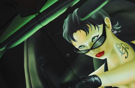 Cashrules Gangster Sports Car Print Short Sleeved Cuban Shirt