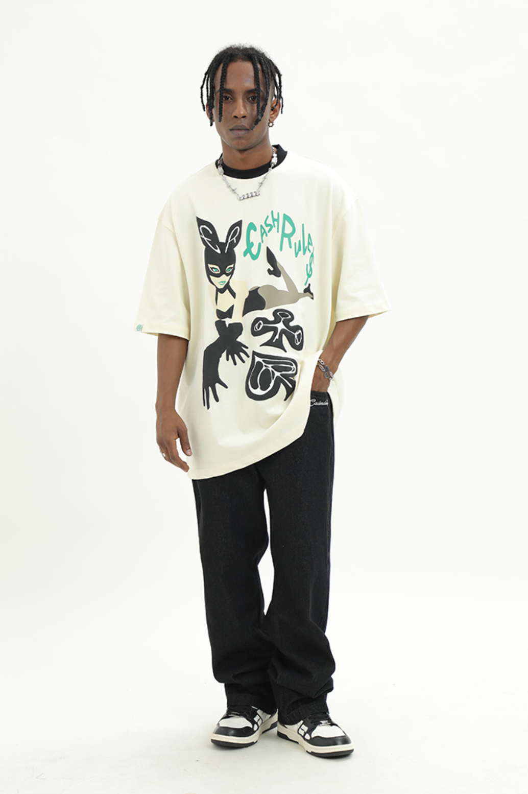 Cashrules Bunny Girl Foam Printing Tee