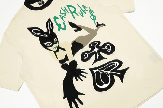 Cashrules Bunny Girl Foam Printing Tee