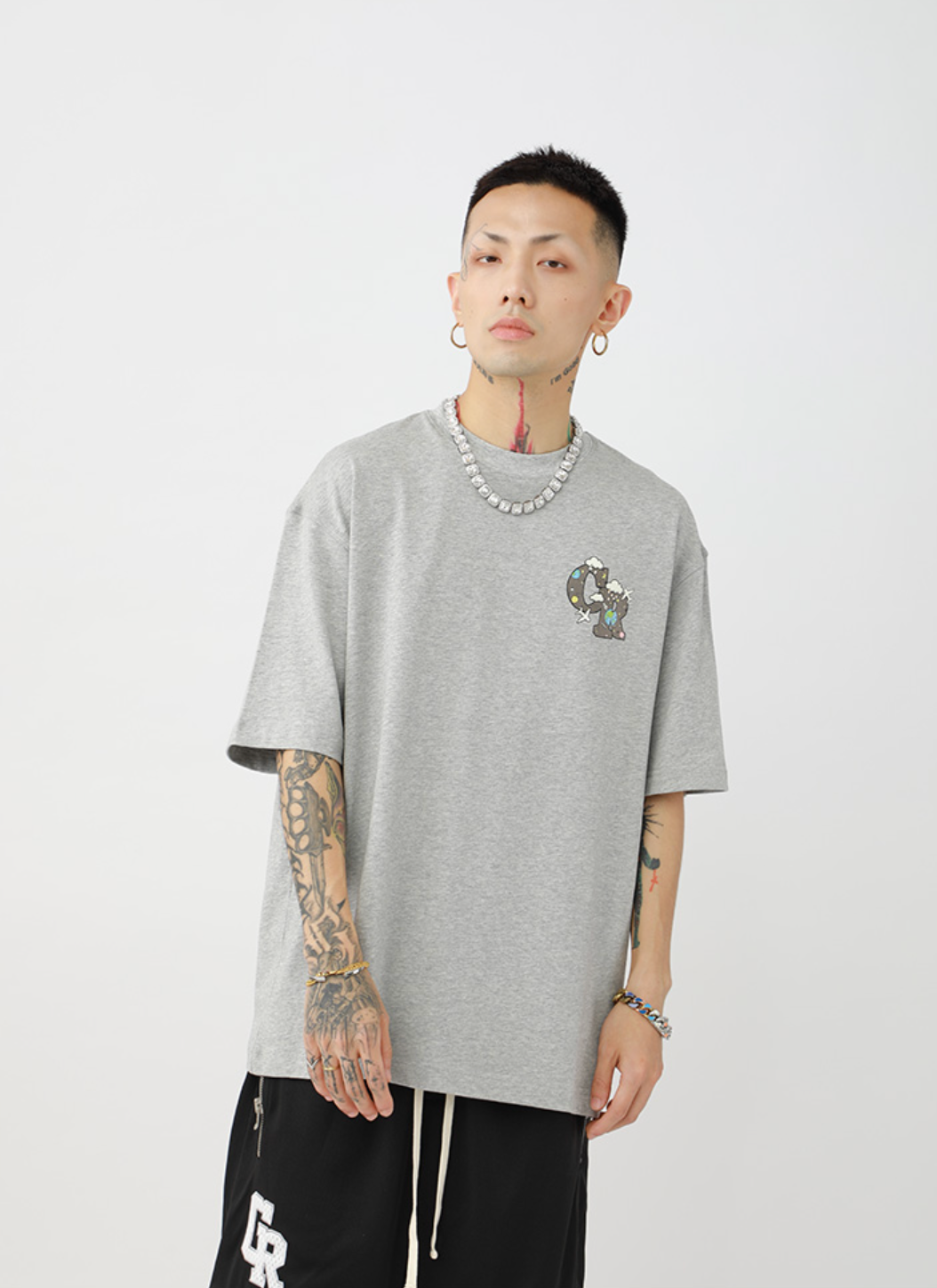 Cashrules Clouds Small Plane Print Tee