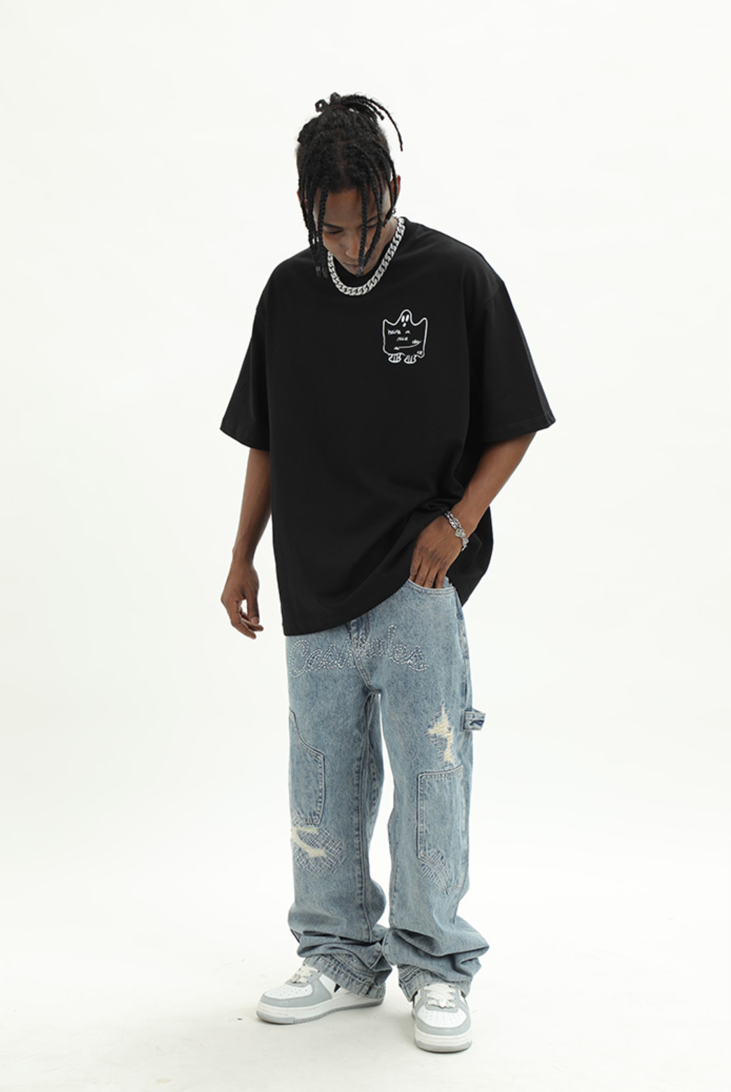 Cashrules Small Ghost Printed Tee