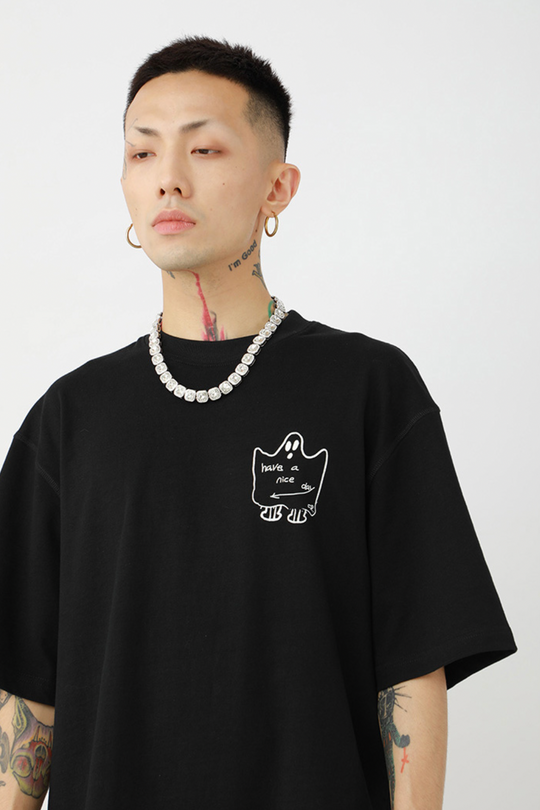 Cashrules Small Ghost Printed Tee