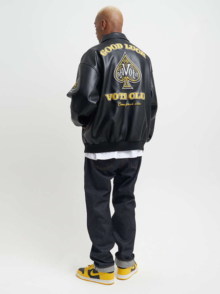 VOTE Spades VOTE CLUB Leather Jacket