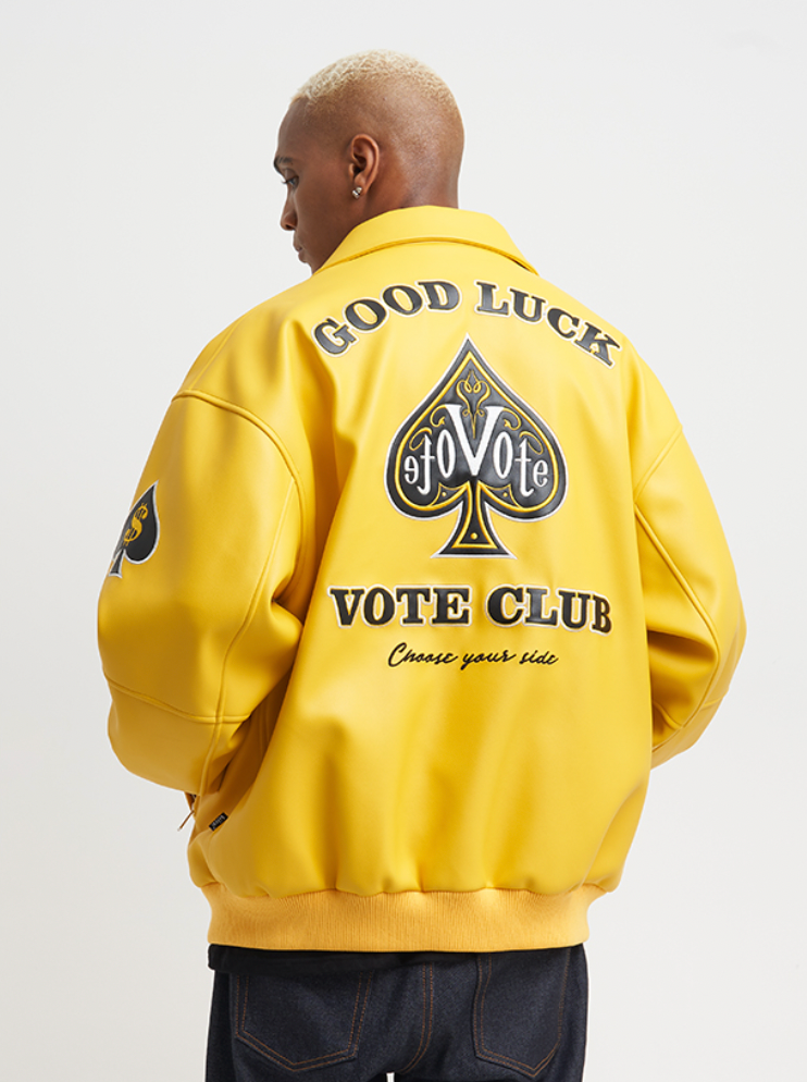 VOTE Spades VOTE CLUB Leather Jacket