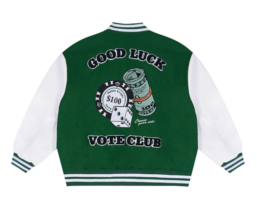VOTE Good Luck Varsity Jacket