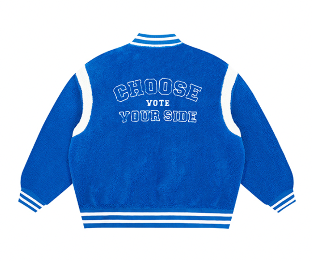VOTE Logo Sherpa Baseball Jacket