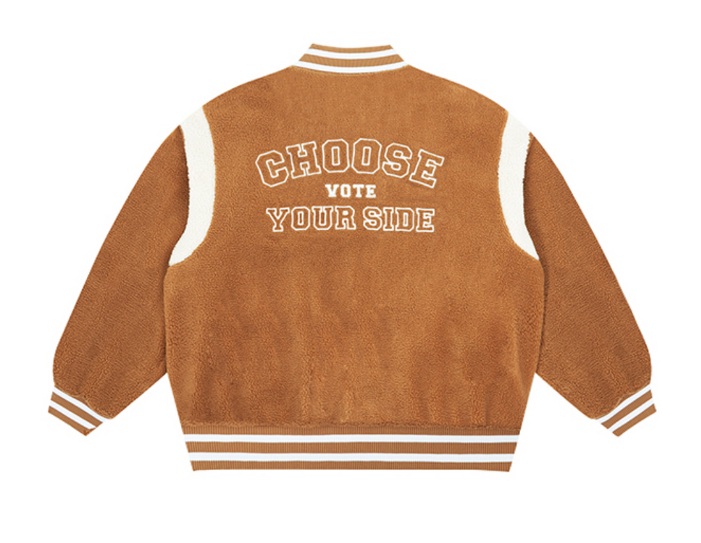 VOTE Logo Sherpa Baseball Jacket