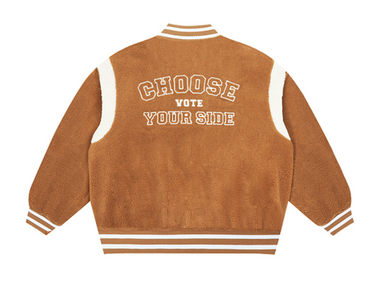 VOTE Logo Sherpa Baseball Jacket
