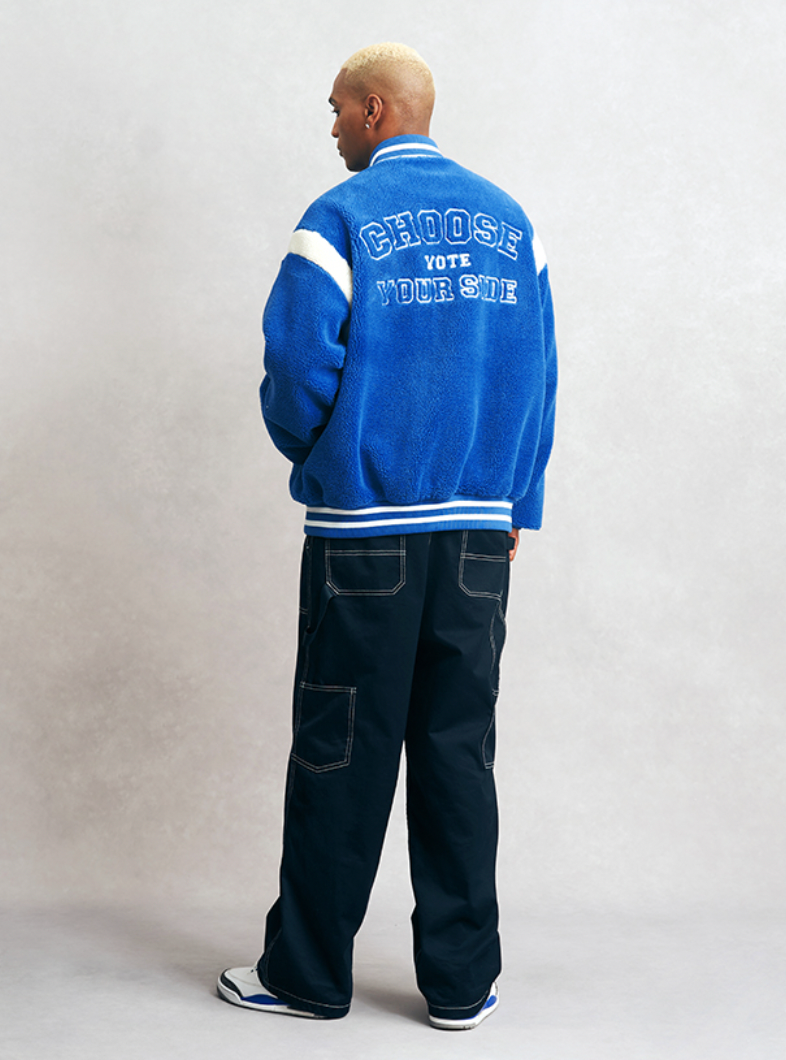 VOTE Logo Sherpa Baseball Jacket