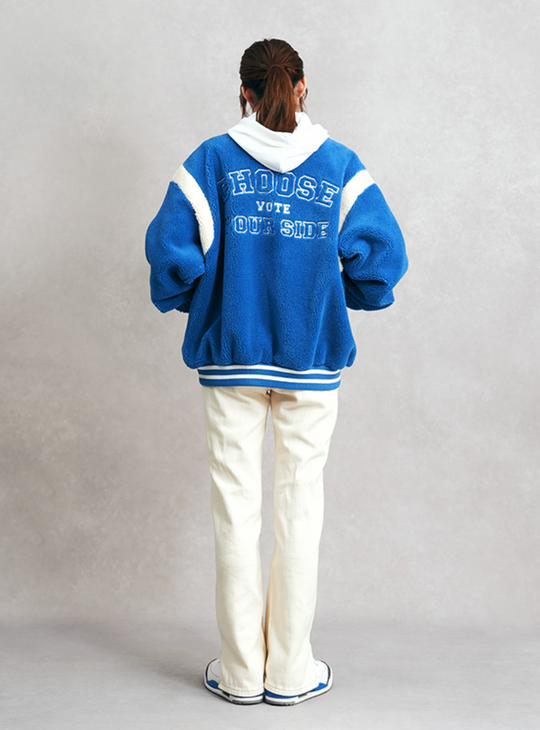 VOTE Logo Sherpa Baseball Jacket