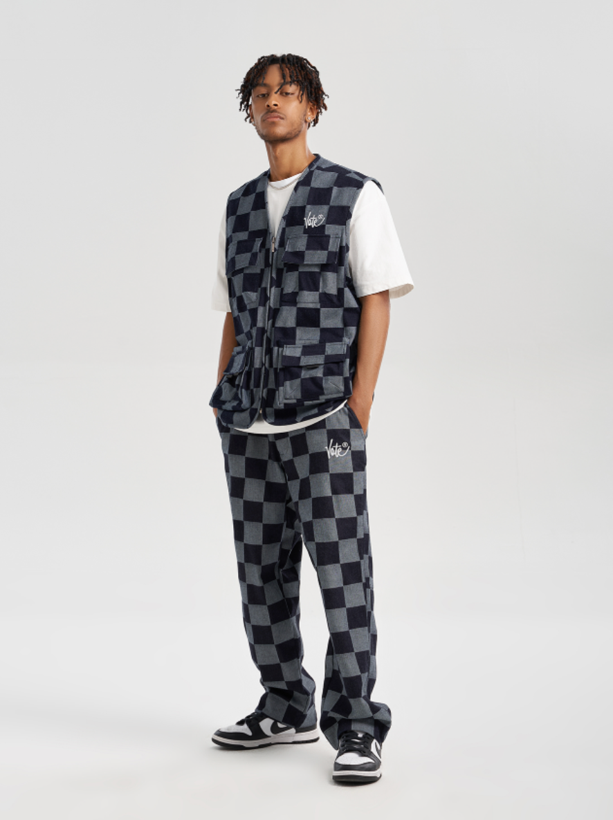VOTE Checkerboard Logo Vest