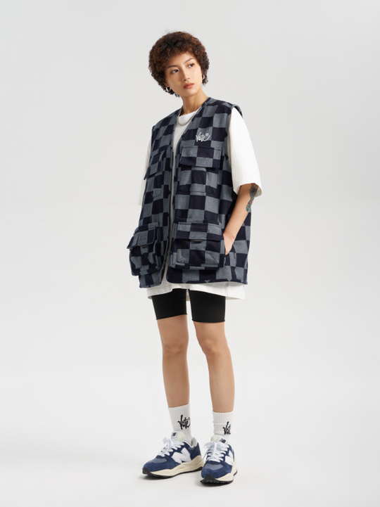 VOTE Checkerboard Logo Vest