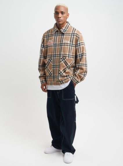 VOTE Embroidered Plaid Jacket