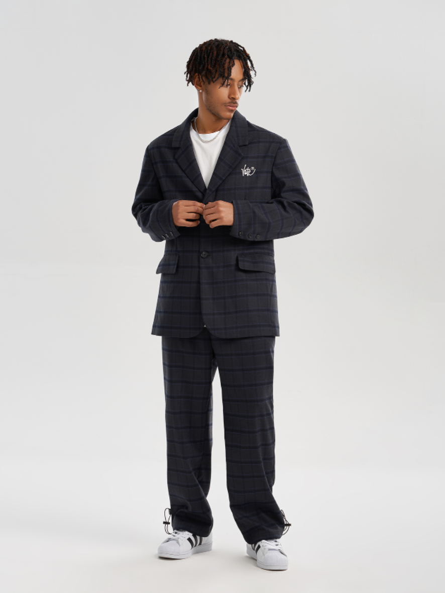 VOTE Plaid Suit Jacket