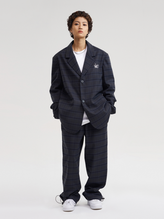 VOTE Plaid Suit Jacket
