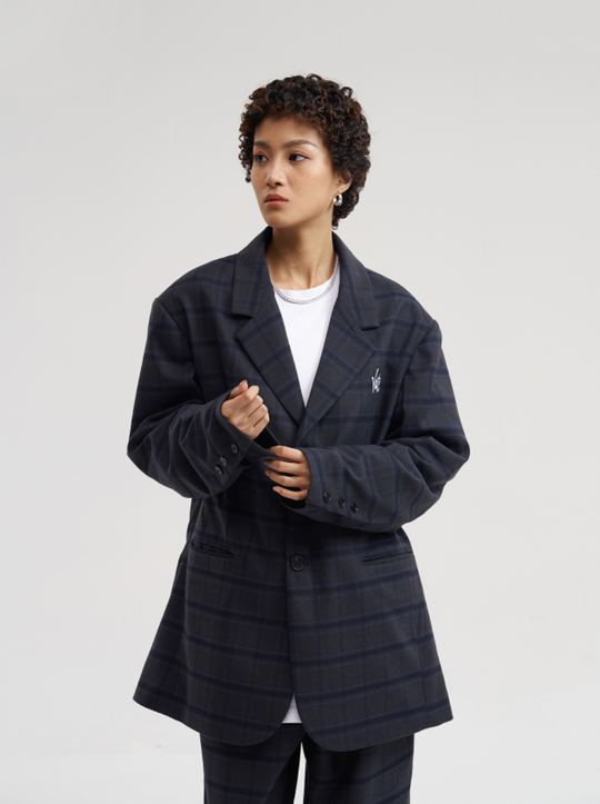 VOTE Plaid Suit Jacket