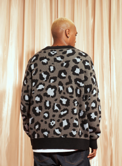 VOTE Leopard Knitted Cardigan