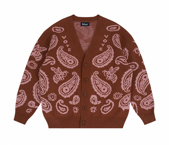 VOTE Paisley Knitted Cardigan