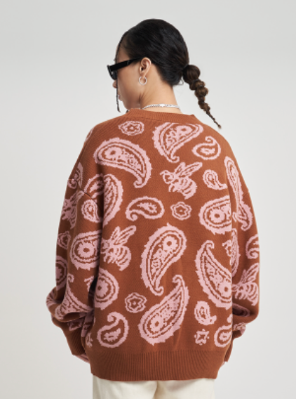 VOTE Paisley Knitted Cardigan