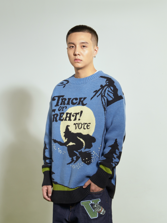 VOTE Trick Or Treat Knit Sweater