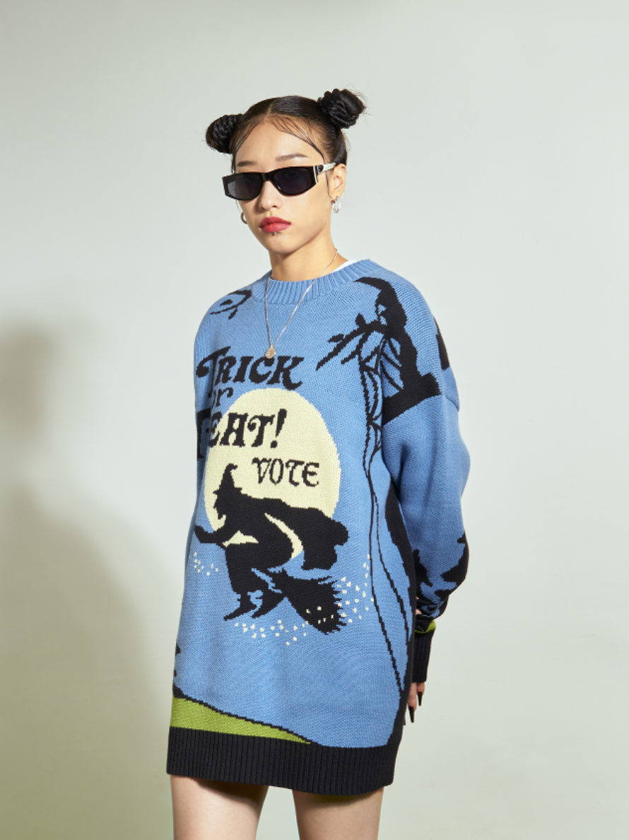 VOTE Trick Or Treat Knit Sweater