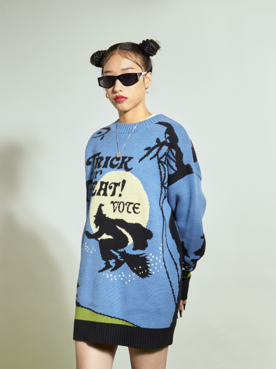 VOTE Trick Or Treat Knit Sweater