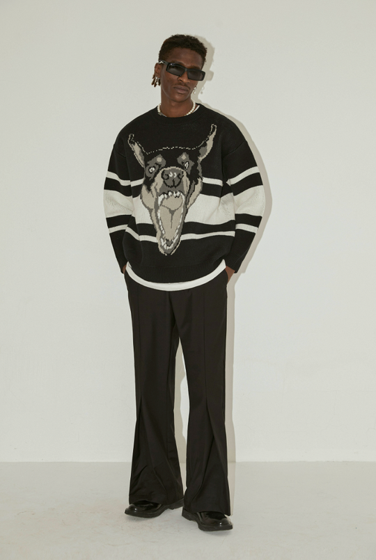 EMPTY REFERENCE Doberman Knit Sweater