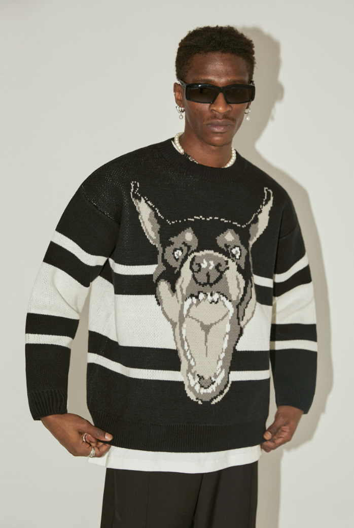 EMPTY REFERENCE Doberman Knit Sweater