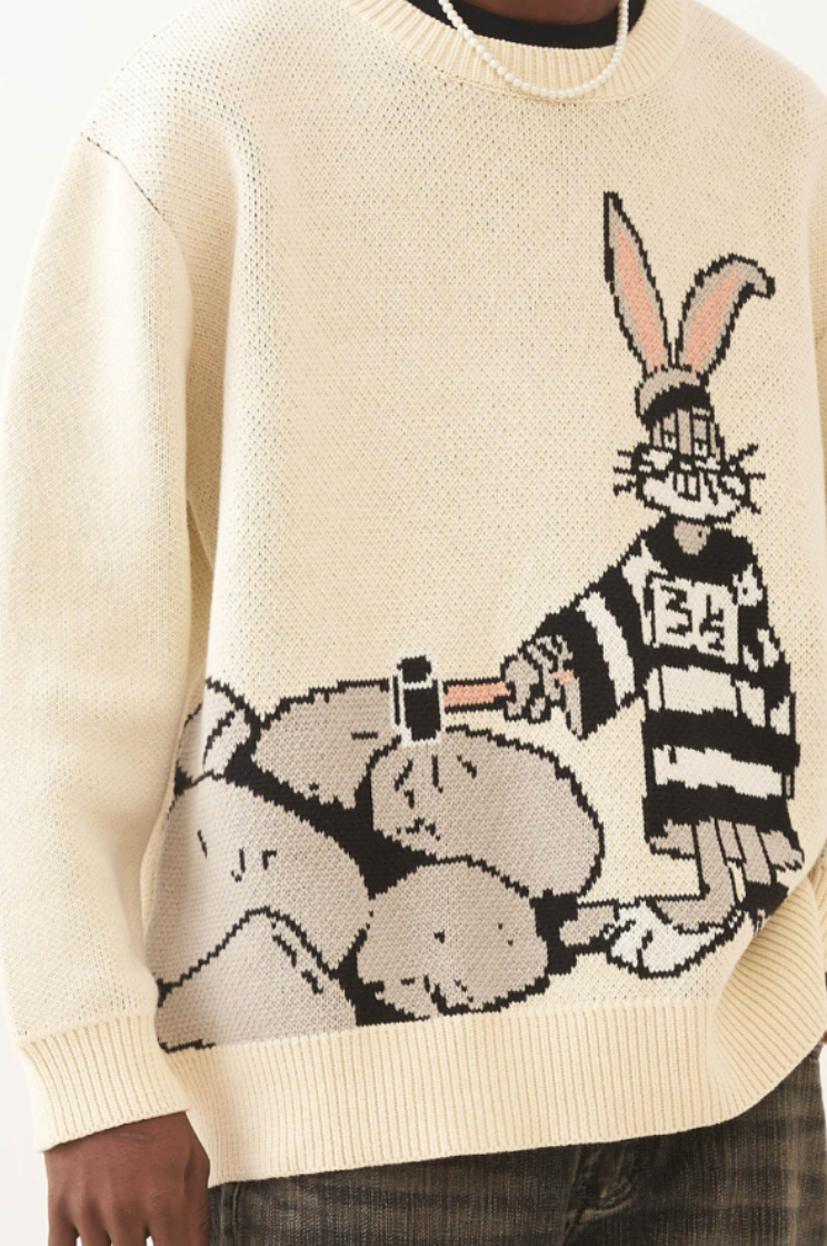EMPTY REFERENCE Rabbit Knit Sweater