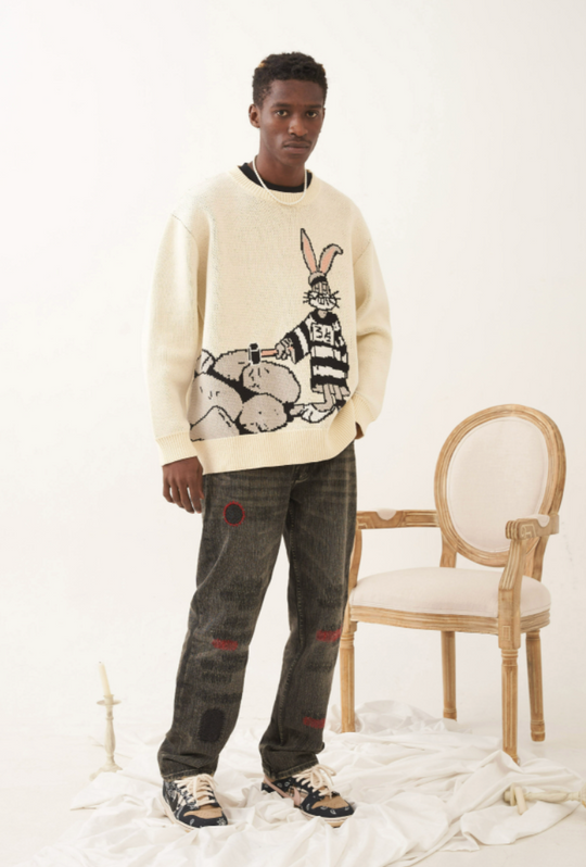 EMPTY REFERENCE Rabbit Knit Sweater