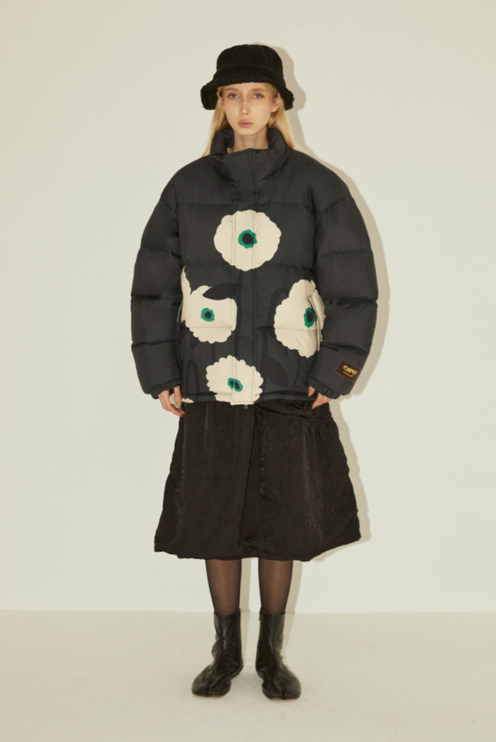 EMPTY REFERENCE Floral Print Down Jacket