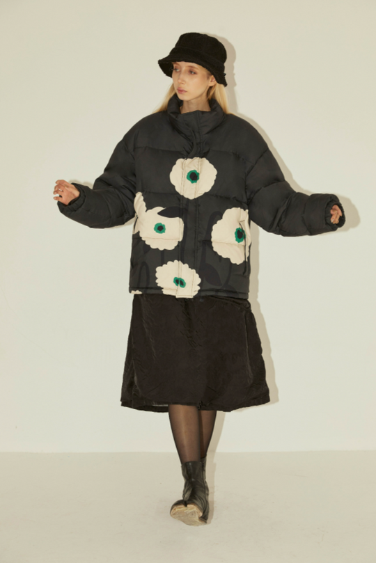EMPTY REFERENCE Floral Print Down Jacket